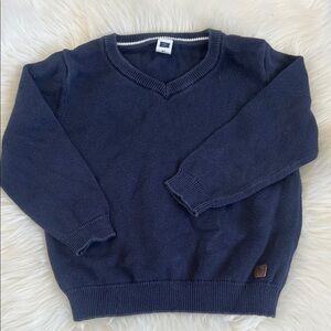 Janie and Jack Dark Blue V-Neck Sweater